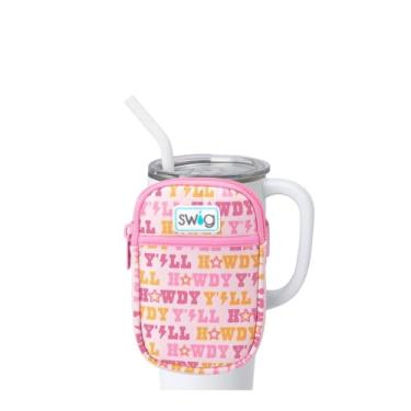 Imagem de Swig Life Bolsa Mega Caneca, Bolsa para Garrafa de Água com Alça Ajustável, Pochete de Garrafa de Água com Bolso para Telefone com Zíper, Acessórios para Copo, Howdy Yall