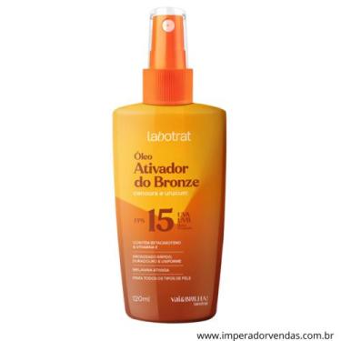 Imagem de Óleo Ativador de Bronze Labotrat Vai & Brilha 120ml FPS 15 Cenoura e U