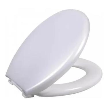 Imagem de Tampa Assento Vaso Sanitário Oval Universal Almofadado Astra, perola