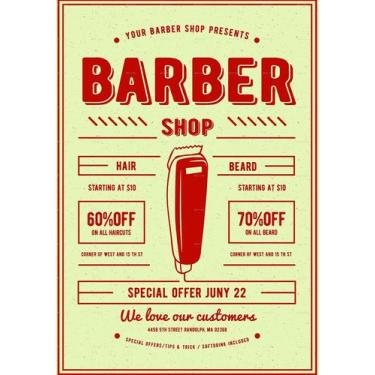 Imagem de Placas Decorativas Barbearia Barber Shop Cabelo Cabeleireiro Diversas 