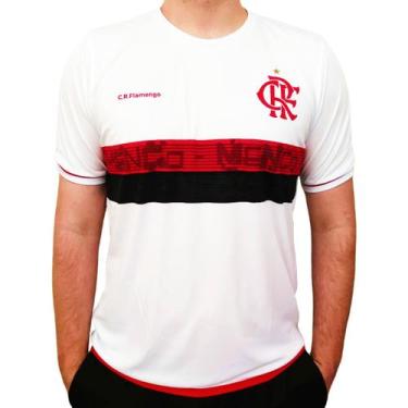 Imagem de Camisa Flamengo Dry Branca Approval Braziline Oficial - Masculino, G, 