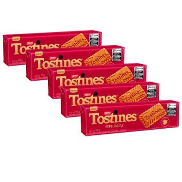 Imagem de Biscoitos Tostines Caramelizado Kit 5 Pacotes de 150g - Nestlé