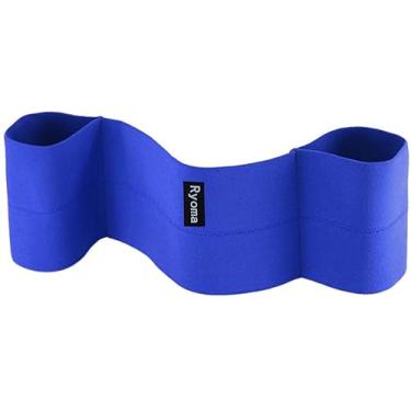 Imagem de Faixa de supino para levantamento de peso, treinamento, ginástica, elástica, para aumentar a força, exercícios de ginástica (azul, P)