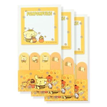 Imagem de San-Rio Sticky Notes Pacote com 3 - Notas adesivas Kawaii, blocos de notas autoadesivos, artigos de papelaria de escritório, acessórios de mesa - Adesivo de alta qualidade para notas/lembretes