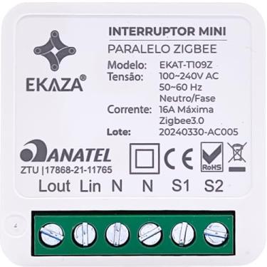 Imagem de EKAZA Interruptor Mini Módulo Paralelo Zigbee T109Z, EKAT-T109Z