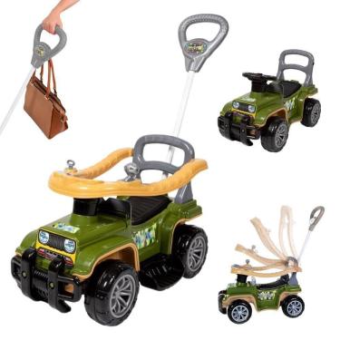 Imagem de Carrinho De Passeio Verde Apoio Pés Haste Buzina Até 30 Kg