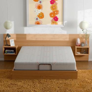 Imagem de Tulo Híbrido de chá verde | Colchão firme de 20 cm em uma caixa | Respirável | Alívio de pressão | Reduz a transferência de movimento | Tamanho King