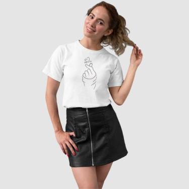 Imagem de Camiseta Blusa Feminina Mão Coreana K-Pop Envio Imediato - Tk moda, Br