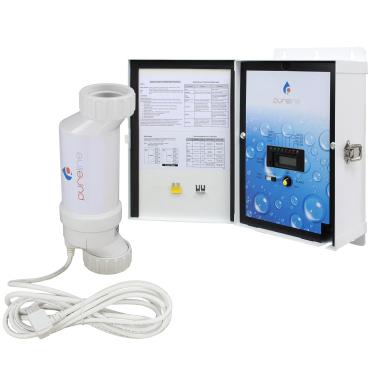 Imagem de Pureline Sistema De Sal Crystal Pure, Pl7700, Sistema Universal De Cloração De Sal Para Piscina, Inclui Painel De Controle, Célula De Sal, 40.000 Galões