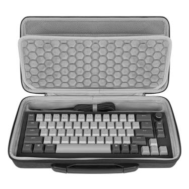 Imagem de GEEKRIA 65% Estojo De Transporte Para Teclado, Bolsa De Viagem Rígida Para Teclado Compacto De 68 Teclas Com Botão, Compatível Com Asus Rog Falchion Nx 65%, Keychron Q2/ Q2 Pro/ V2, Razer Huntsman V