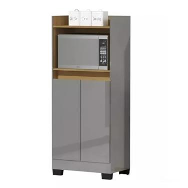 Imagem de Armário Multiuso Cinza Organizador Para Cozinha Balcão Microondas Jt