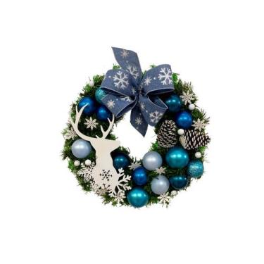 Imagem de Guirlanda de Natal decorada de 45 cm - Brilha Natal e Wanda Hauck