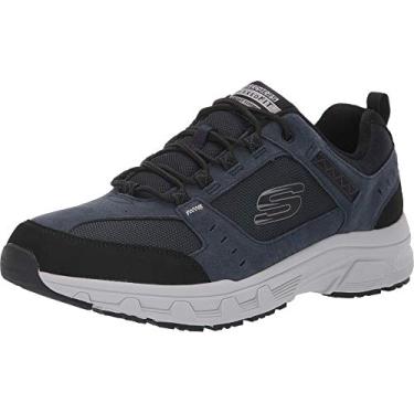 Imagem de Skechers Tênis masculino Vigor 3.0, Couro marinho PU malha acabamento preto, 46