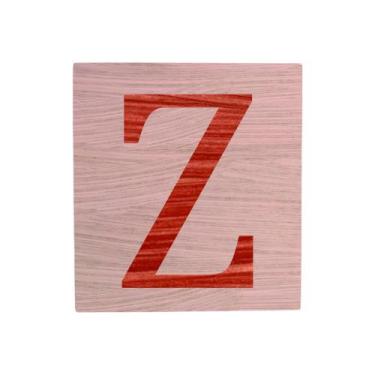 Imagem de Cubo Rosa Bebê Letra Vermelho Festa Chá de Bebê Decoração 8x8x8 Cm Mdf