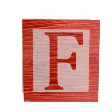 Imagem de Cubo Rosa Letra Vermelha com Aplique Festa Chá de Bebê Decoração 8x8x8