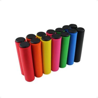 Imagem de Manopla de Guidão em Silicone Gel Antiderrapante para Bicicletas Urbanas, MTB e Speed Punho Confortável com Alta Durabilidade e Absorção de Impactos Acessório (Laranja)