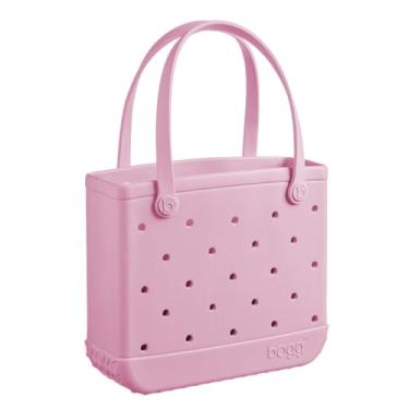 Imagem de BOGG BAG - Bolsa média - 38 cm C x 12,7 cm L x 32,7 cm A - praia, piscina, barco, esportes - leve, lavável, durável, Bolhas rosa soprando, botões brancos, Small, Sacola