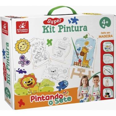 Imagem de Super Kit Pintura Pintando o Sete com 4 Telas para Colorir - BRINCADEI