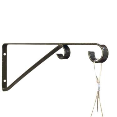 Imagem de Mão Francesa Ferro 20cm p/ Pendurar Vaso de Plantas Parede - Alpe & Ar