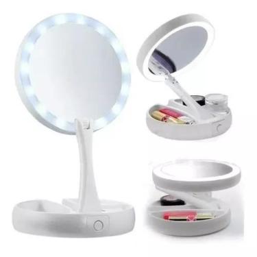 Imagem de Espelho Led Maquiagem Ring Light Camarim Usb Aumenta 10x Usb Cor da mo