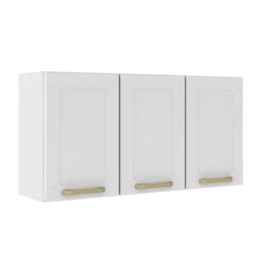 Imagem de Armário Aéreo Alto de Aço 3 Portas Colors Bertolini, Branco