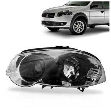 Imagem de Farol Palio 2010 2011 2012 Siena 2008 2009 2010 2011 2012 Cromado Aro 