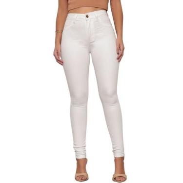Imagem de Calça Jeans Feminina Skinny Branca Modelo Comfort White Premium - SK J