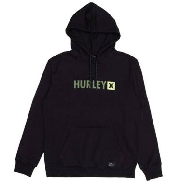 Imagem de Moletom Hurley Canguru Square 2 WT25 Masculino Preto