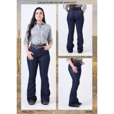 Imagem de Calça Jeans Nelore Country Feminina Flare, 40, Amaciada