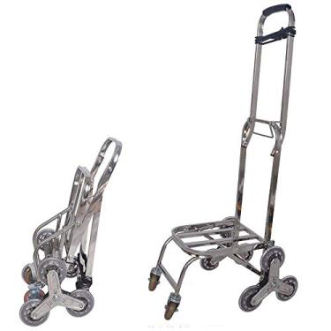 Imagem de Sacos de carrinho de supermercado multifuncionais de liga de alumínio com rodas de borracha antiperfuração e carrinho de compras com capacidade de 60 kg sobre rodas para compras (estilo nº 6) (estilo