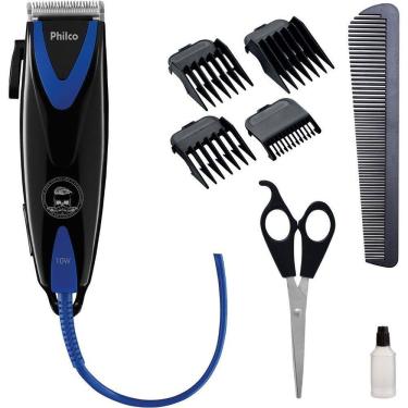Imagem de Maquina de Cortar Cabelos Philco 10w Azul preto 127V