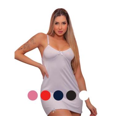 Imagem de Kit Até 5 Camisolas Liganete Lisa Com Alça Regulável Sem Bojo - Não te