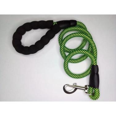 Imagem de Cachorro Coleira Guia Reforçada, Emborrachada Pet 1.20 cm - oem, VERDE