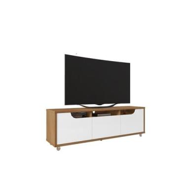 Imagem de Rack Para TV Jersey 1.60m 1 Gaveta Cedro/Branco - Casa D
