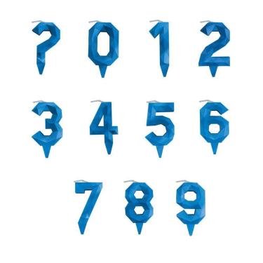 Imagem de Vela De Aniversário Diamante Azul Modelo 8