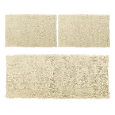 Imagem de Kit 2 Tapetes Bolinha Microfibra 38x58cm + Tapete Passadeira Cozinha 1