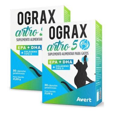Imagem de 2 Ograx Artro 5 Suplemento Alimentar Para Gato E Cão Até 5kg