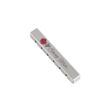 Imagem de Surdina de Metal Velvet para Violão com Design de Rosa, Prateado, Acessório Musical