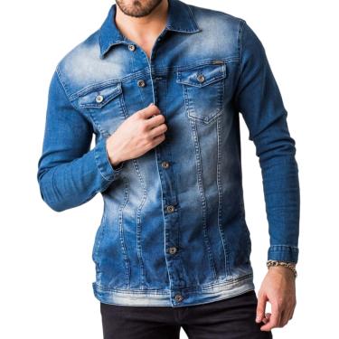 Imagem de Jaqueta Masculina Jeans Estonada Azul Zune