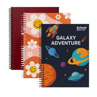 Imagem de 3 Cadernos 10 Matéria 160fls Universitário Confetti Modelos