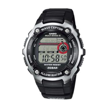 Imagem de Casio Relógio masculino WV200A-1AV WV200A-1AV Waveceptor com pulseira preta, Padrão, Adult, WV-200A-1AV