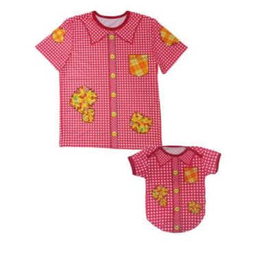 Imagem de Camiseta Adulta e Body de Bebê Tal Pai Tal Filho Festa Junina Xadrez V