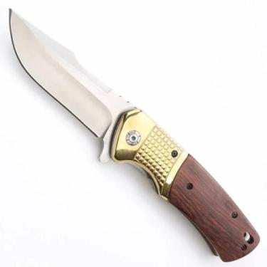 Imagem de Canivete Gold Semi Automático Tático Pesca Camping