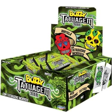 Imagem de Chicle Buzzy Tattoo Hortela 90un - RICLAN