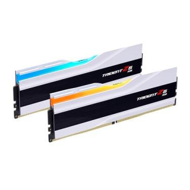 Imagem de G.SKILL Trident Z5 RGB Series (Intel XMP 3.0) DDR5 RAM 96GB (2X 48GB) 6000MT/s CL30-36-36-96 1,35V Memória de computador desktop U-DIMM - Branco fosco (F5-6000J3036F48GX2-TZ5RW)