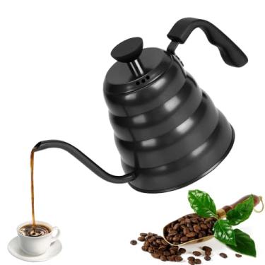 Imagem de 1,2L Chaleira, Chaleira Bico de Ganso, Bule Bico de Ganso Preto, Chaleira Pescoço Ganso, Chaleira de Coffee