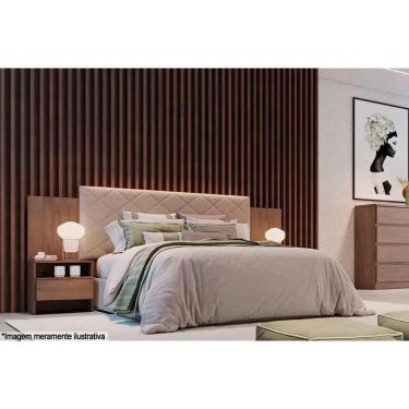 Imagem de Cabeceira Cama Box Madeirado Casal Everest Plus C/ 2 Gavetas Cumaru/fendi - Novo Horizonte