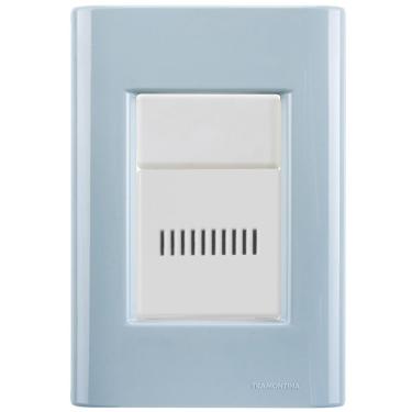 Imagem de Cj Placa Com Campainha Cigarra Bivolt Giz Azul Jeans Tramontina Completo Pronto Tramontina