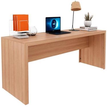Imagem de Mesa para Escritório Escrivaninha 180 cm - Tecnomobili, Amêndoa