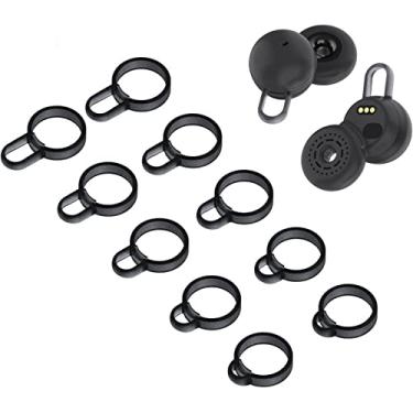Imagem de ALXCD Suportes De Gancho Orelha Compatíveis Com Fones Ouvido Sony Linkbuds, 5 Pares Tamanhos, Ganchos Silicone Macio Para Ouvido, Preto